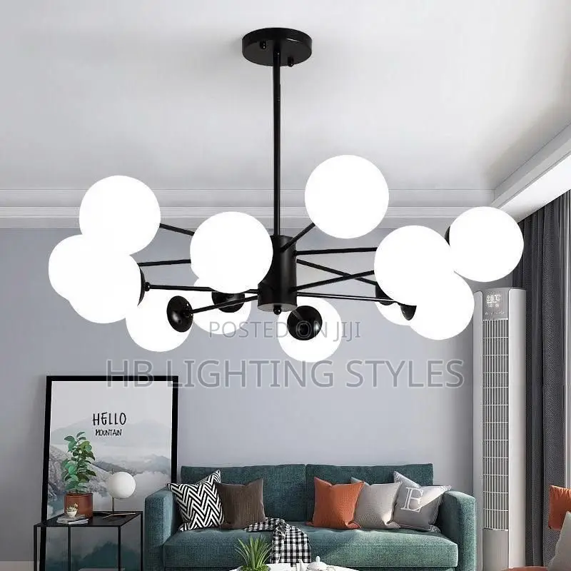 Frosted Glass Lamp Shade Round Pendant Light for Bedroom Living Room