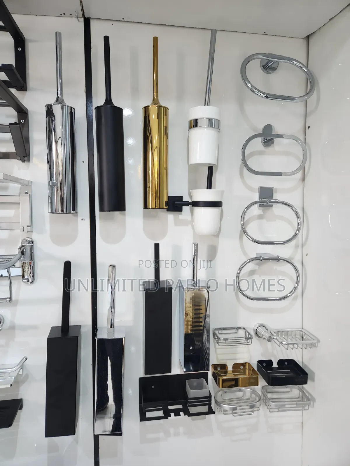 Bathroom Toilet Brush Holder and Towel Ring Set/ Wall Mounted