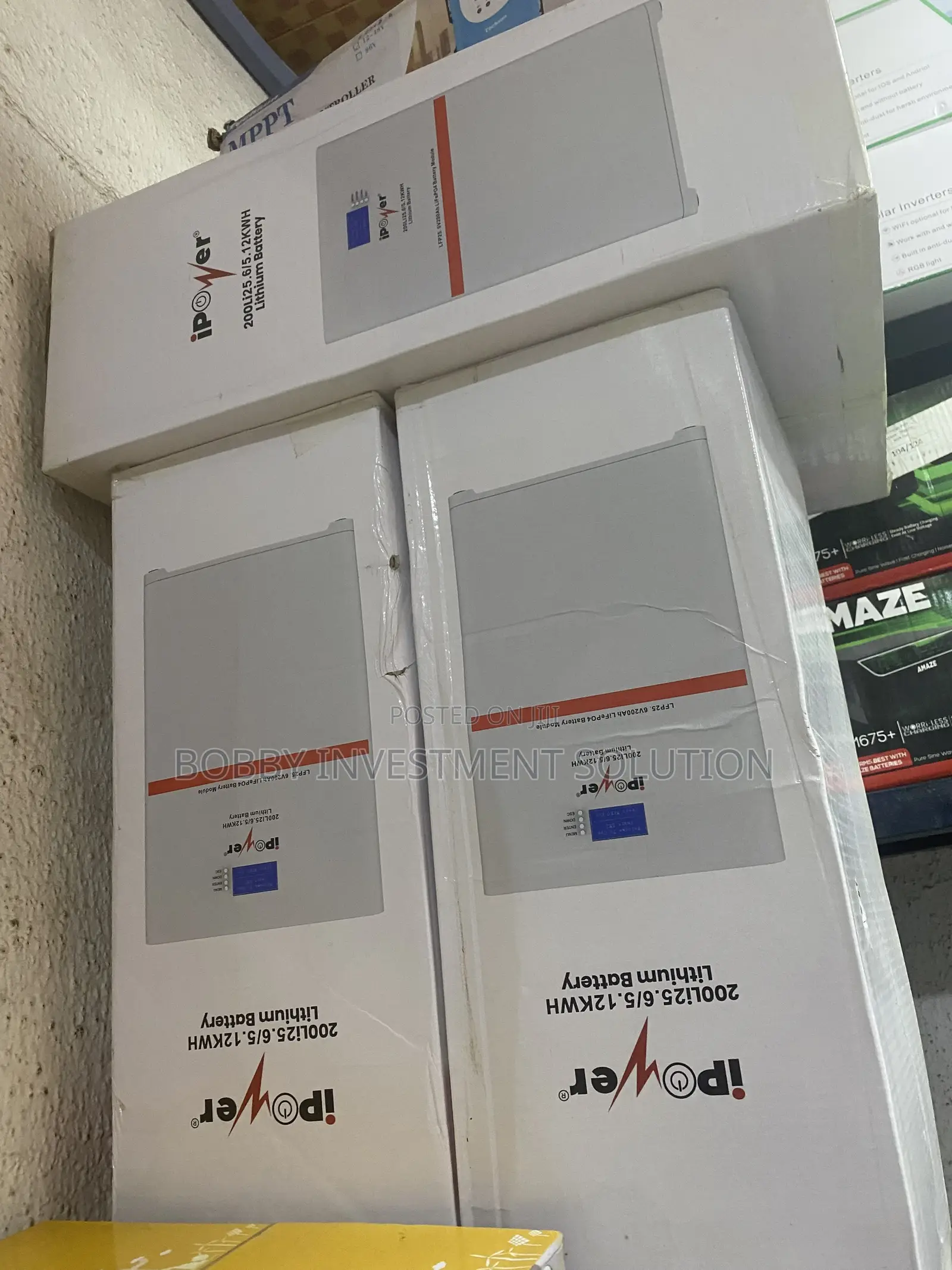 Ipower Wall Mounted 10.24 KWH 51.2v Lifepo4 Iron Lithium Battery