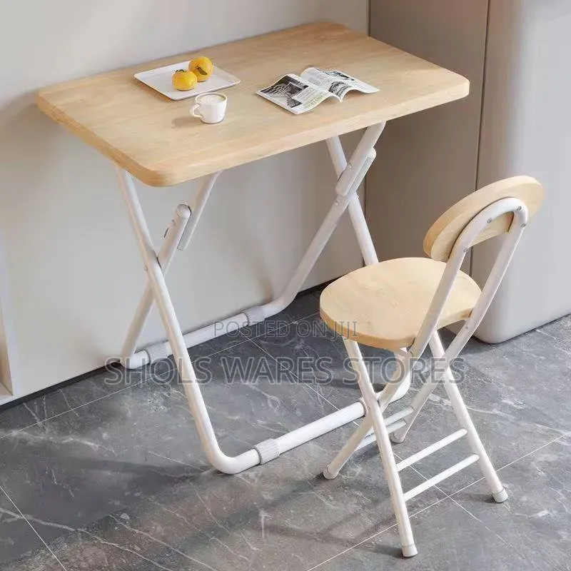 Wooden Folding Dining Table + 2 Chairs Set | 2-Seater