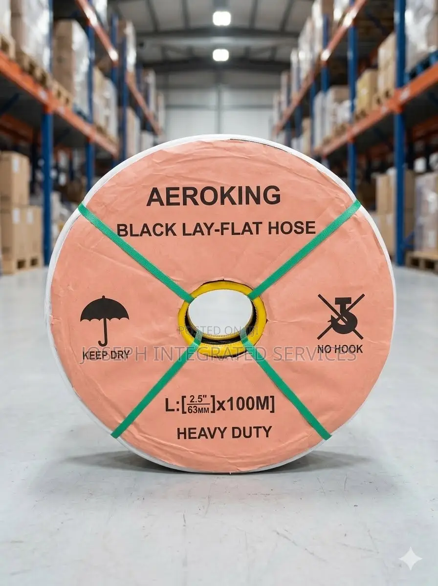 Aeroking 2" X 100m Heavy-Duty Black Lay-Flat Hose
