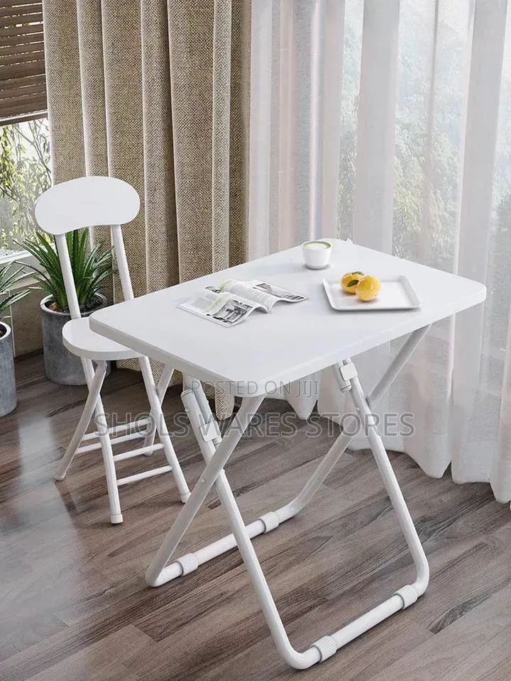 Wooden Folding Dining Table + 2 Chairs Set | 2-Seater