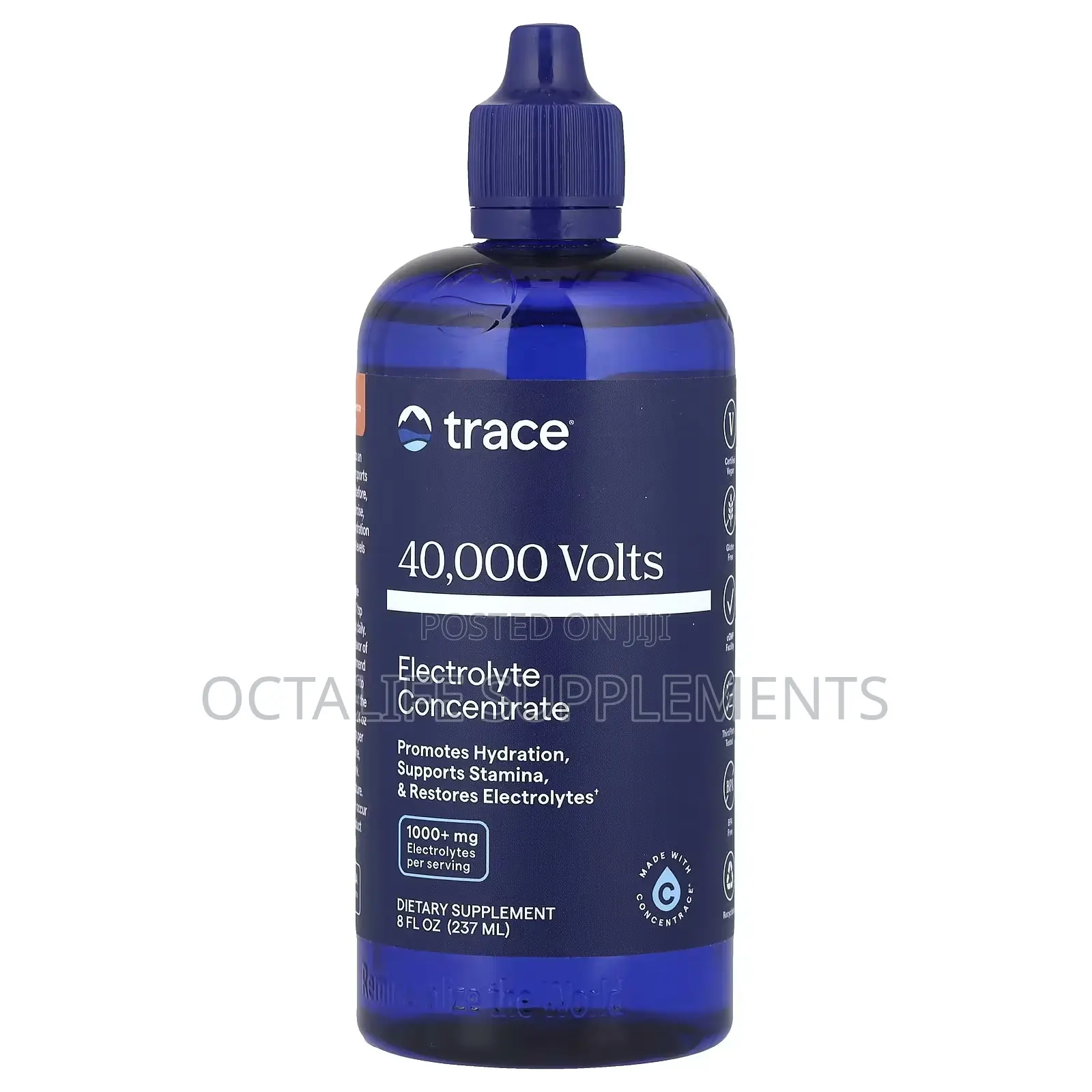 Trace, 40,000 Volts, Electrolyte Concentrate, 8 Fl Oz (237 Ml)