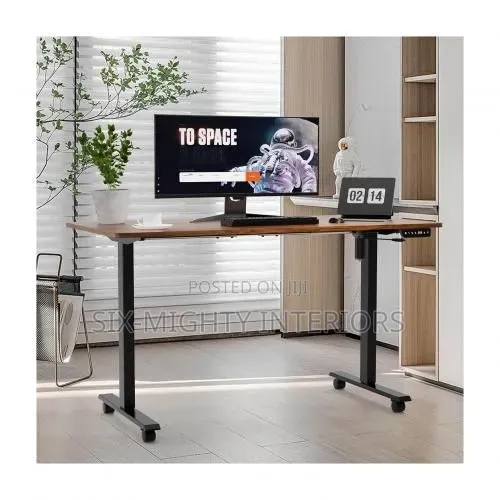 New Modern Electric Adjustable Standing Desk( Brown Top)