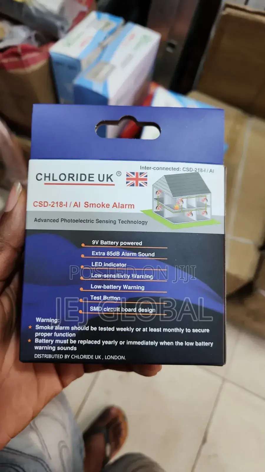 Chloride UK CSD-218-I/AI Interconnected Photoelectric Smoke Alarm