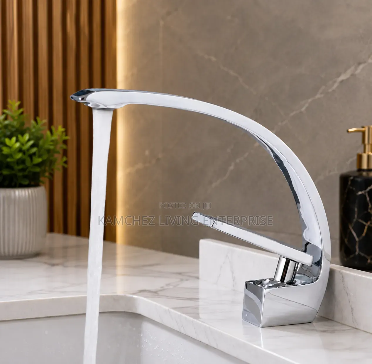 High-Arc Kitchen Bathroom Mixer Faucet