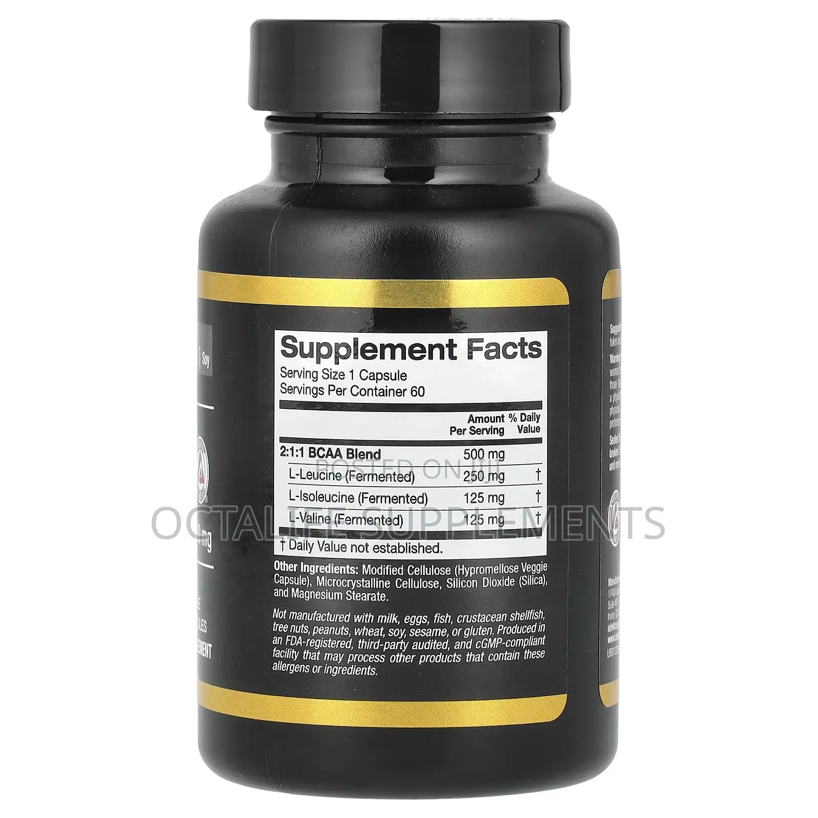 BCAA, AjiPure Branched Chain Amino Acids 500 Mg, 60 Veggie Capsules