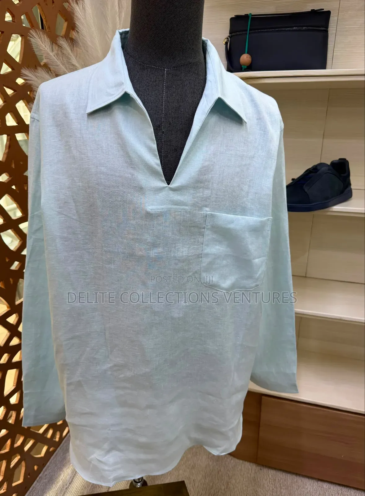 *Original Pure Linen Zegna Shirt Available in Store  M — XXL