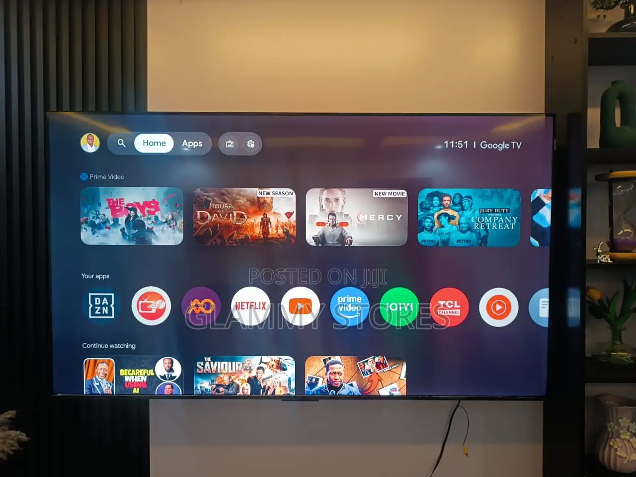 TCL 65" Ultra Hd Qled HDR Smart Google TV (Black) 65P7K