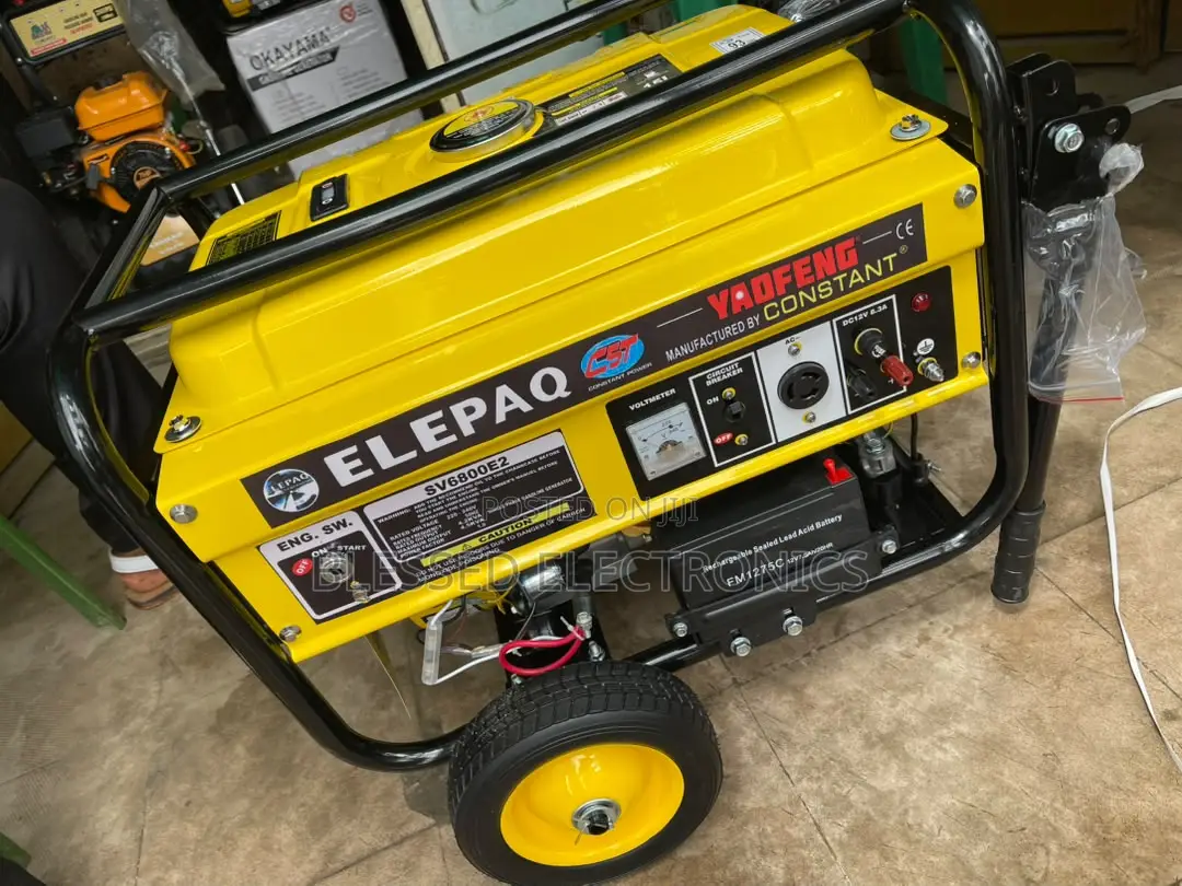 Elepaq 5.5kva Constant Petrol Generator 100% Copper Wire Low Noise