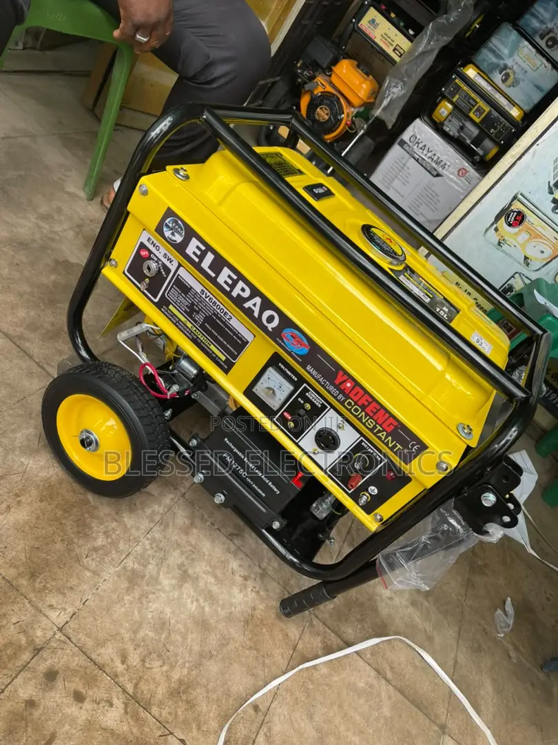 Elepaq 5.5kva Constant Petrol Generator 100% Copper Wire Low Noise