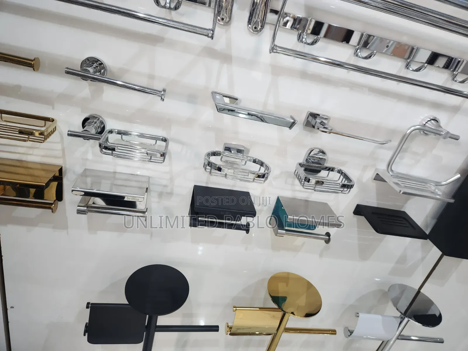 Toilet Tissue Paper Holders, Wire Basket Soap Dishes, Towel Bars/Rails