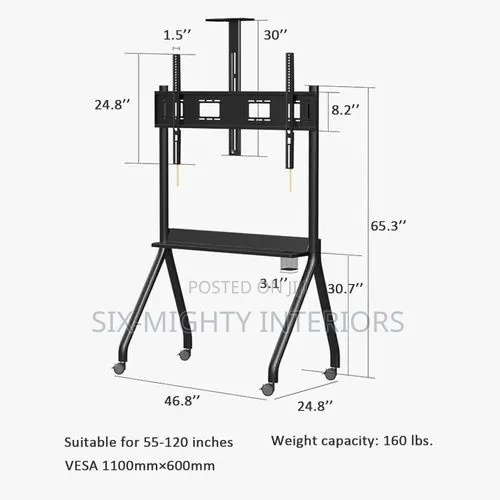 Mobile TV Stand With Mount 55" - 100"