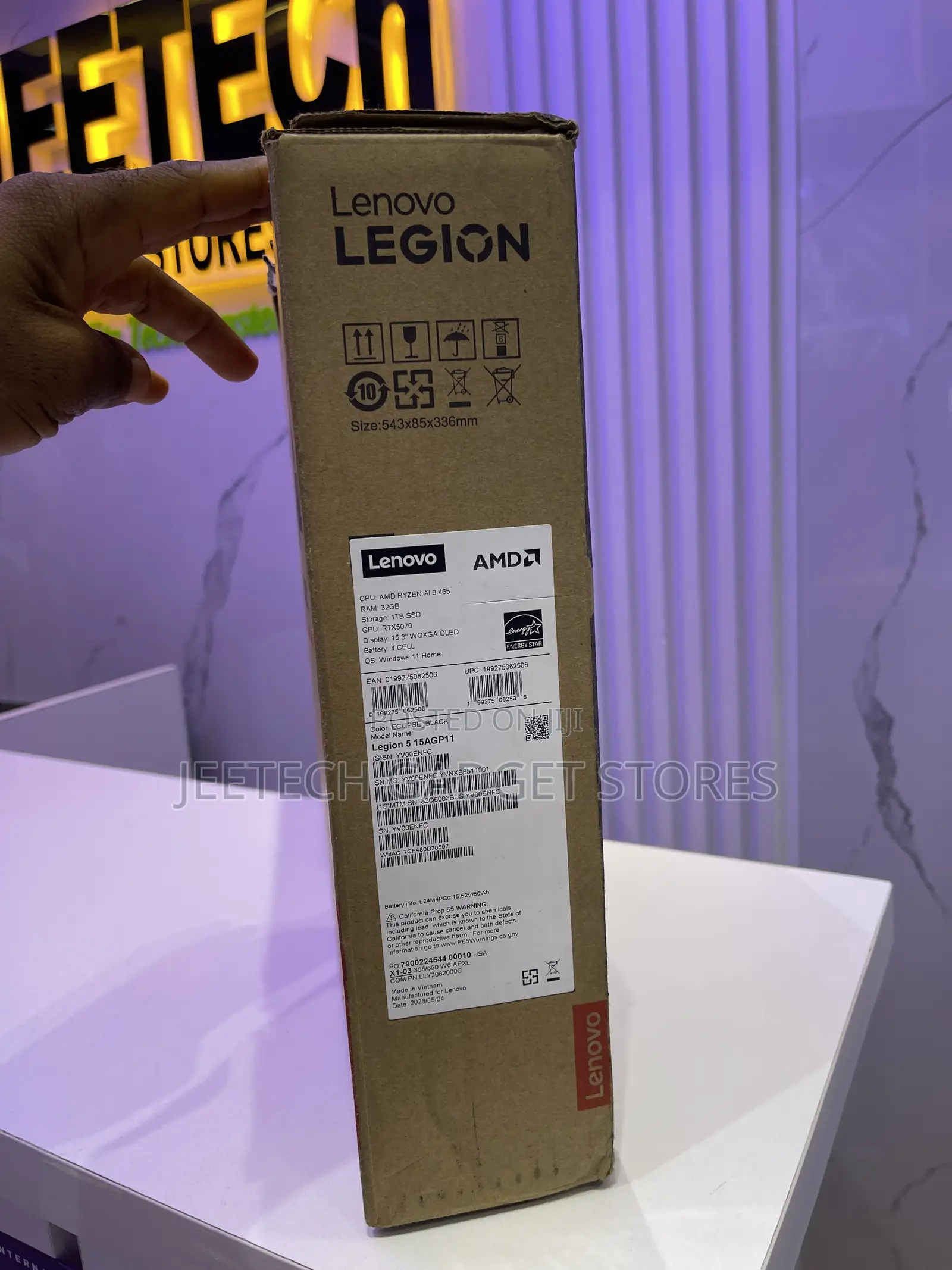 New Laptop Lenovo Legion 5 32GB AMD Ryzen 9 SSD 1T