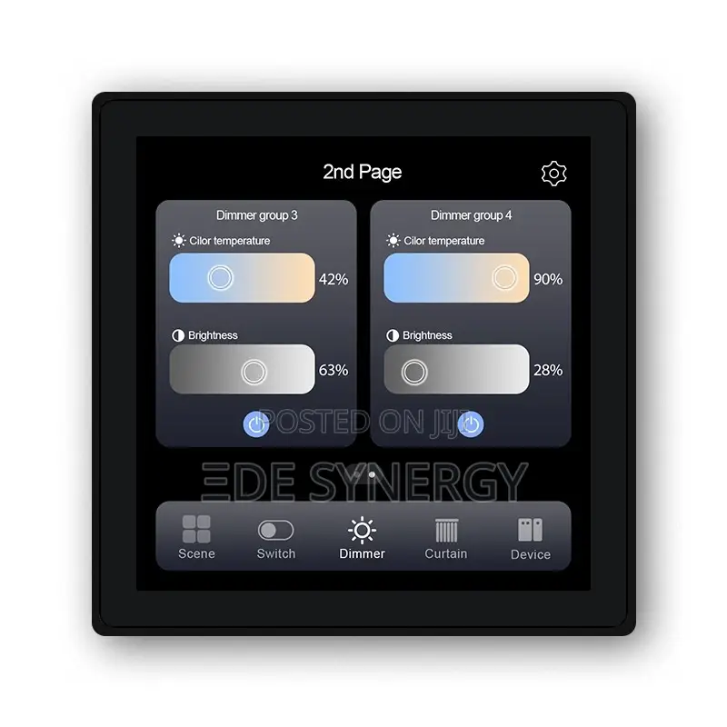 Zigbee 4"inch Smart Screen Switch Panel Smart Home Panel Tuya Wall Swi