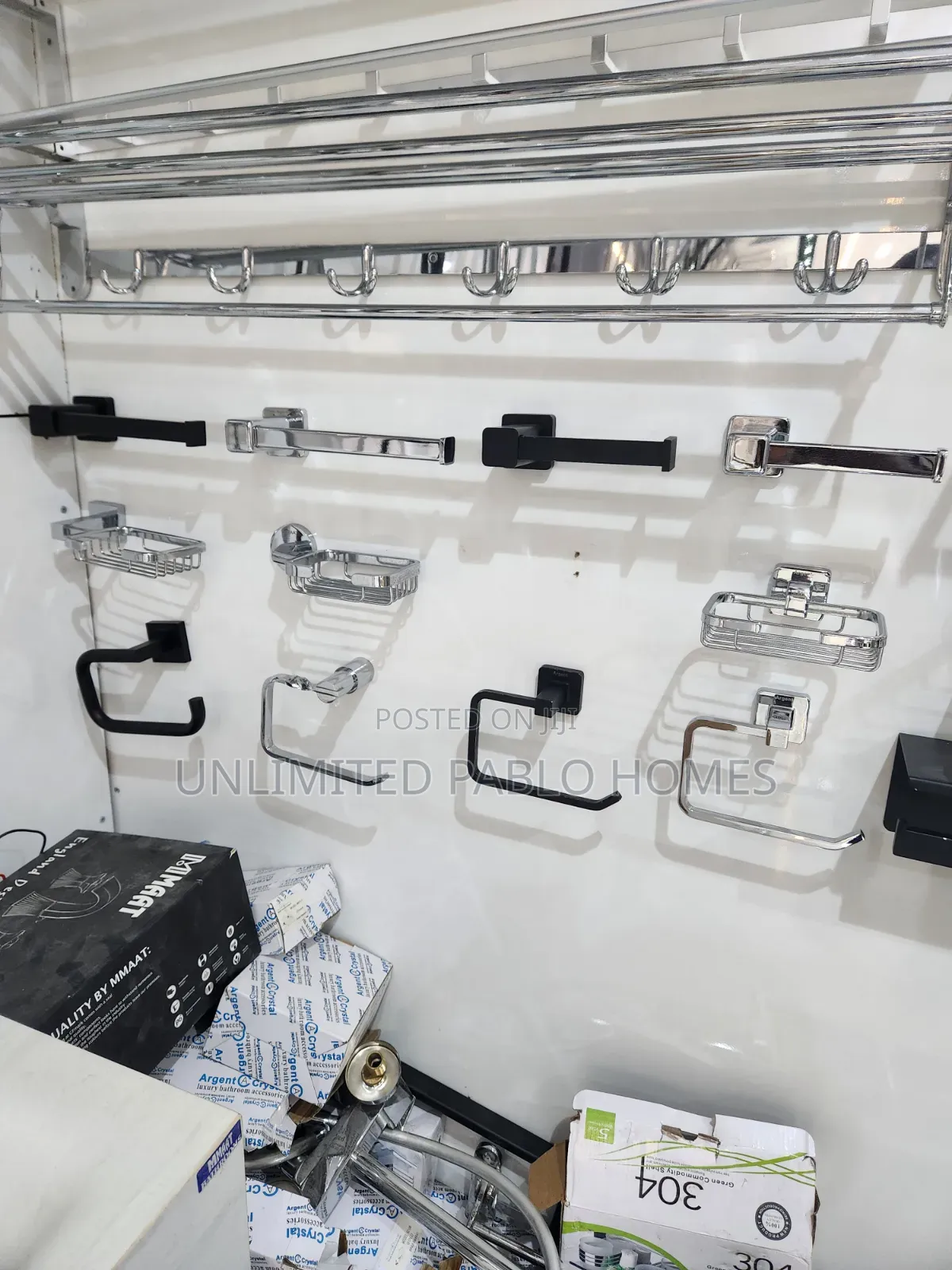 Toilet Tissue Paper Holders, Wire Basket Soap Dishes, Towel Bars/Rails