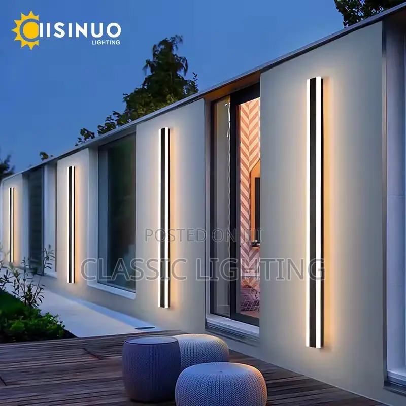 Modern Waterproof Outdoor Long Strip LED Wall Lamp IP65 Aluminum Light