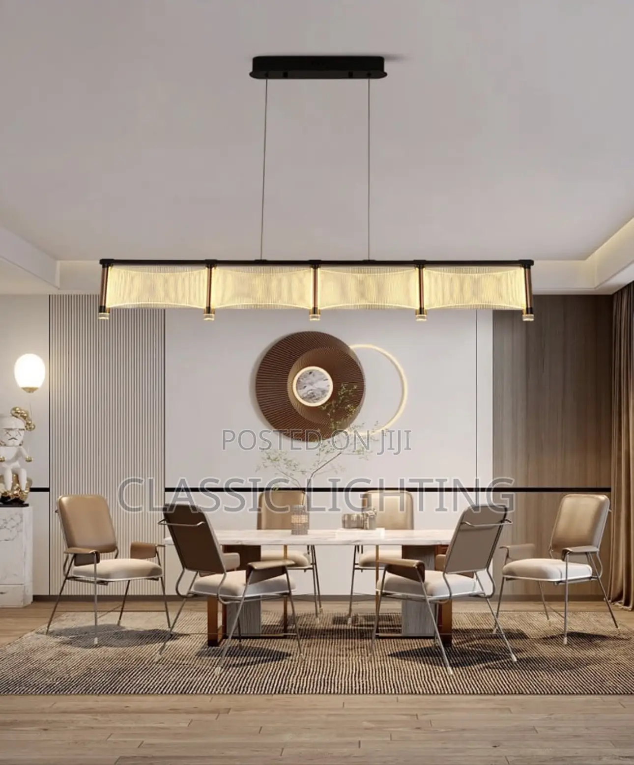 Modern Strip LED Pendant Light Living Dining Room Bar Office Study