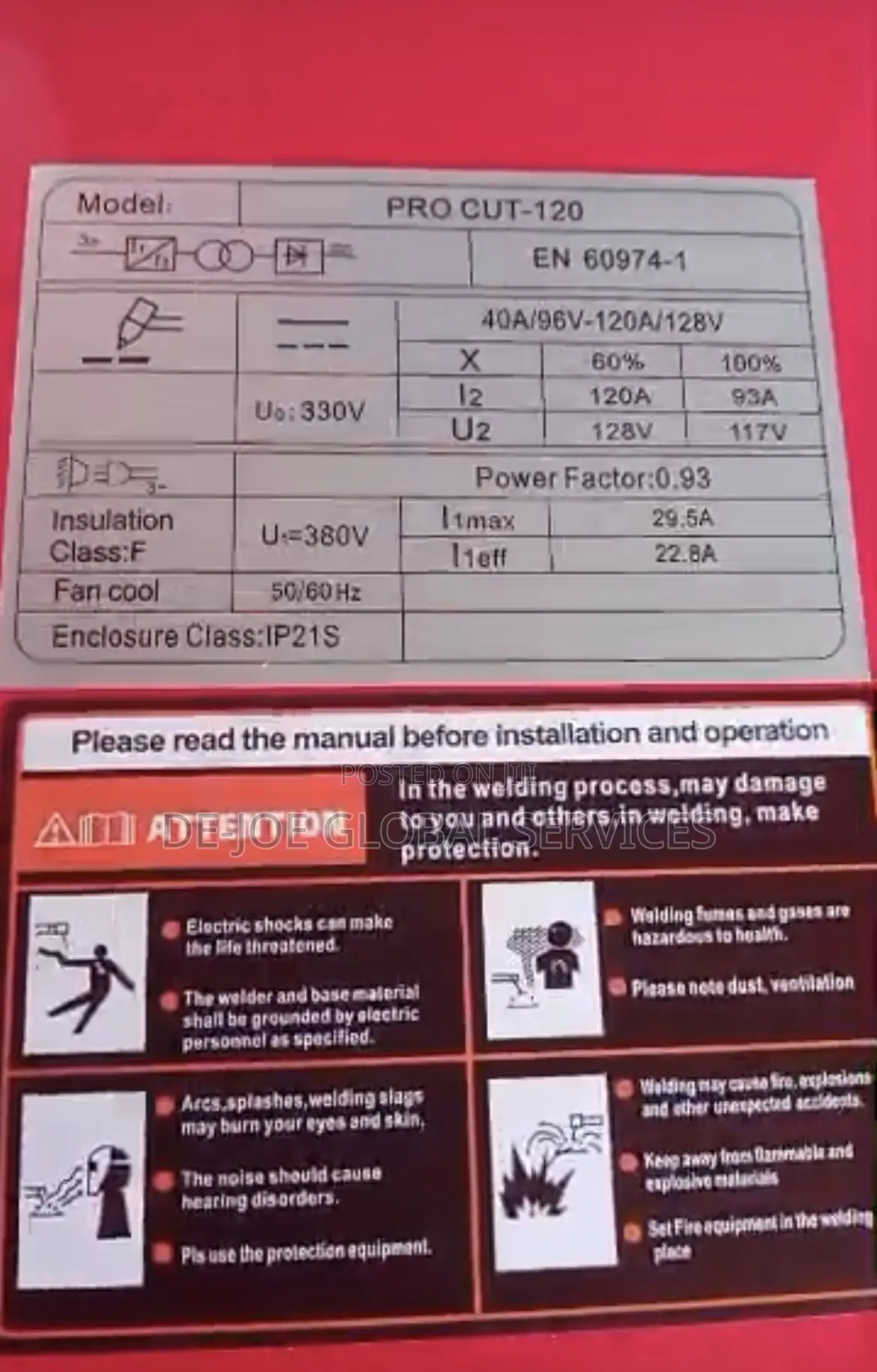 Edon Pro Cut-120 Industrial Plasma Cutting Machine – 120a