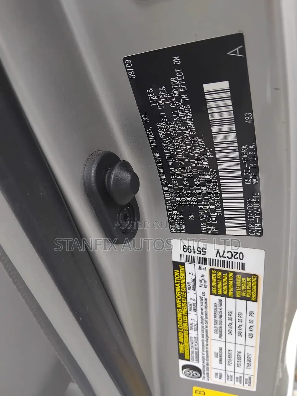 Toyota Sienna 2010 Silver