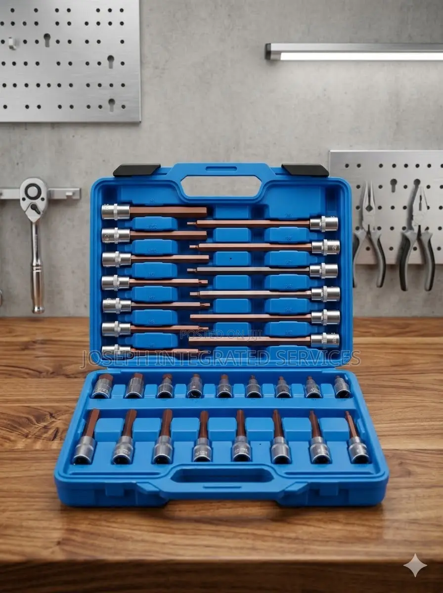 30-Piece 1/2" Drive Metric Hex Allen Key Bit Socket