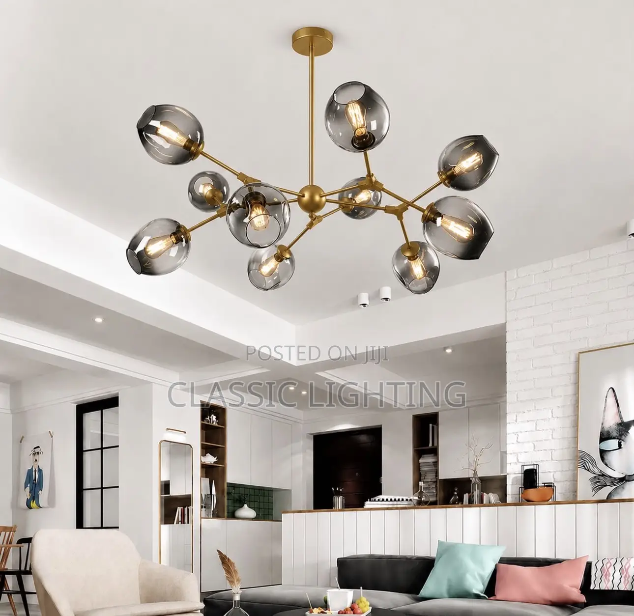 Modern Iron Chandelier Room Bedroom Tree Branch Chandelier Light