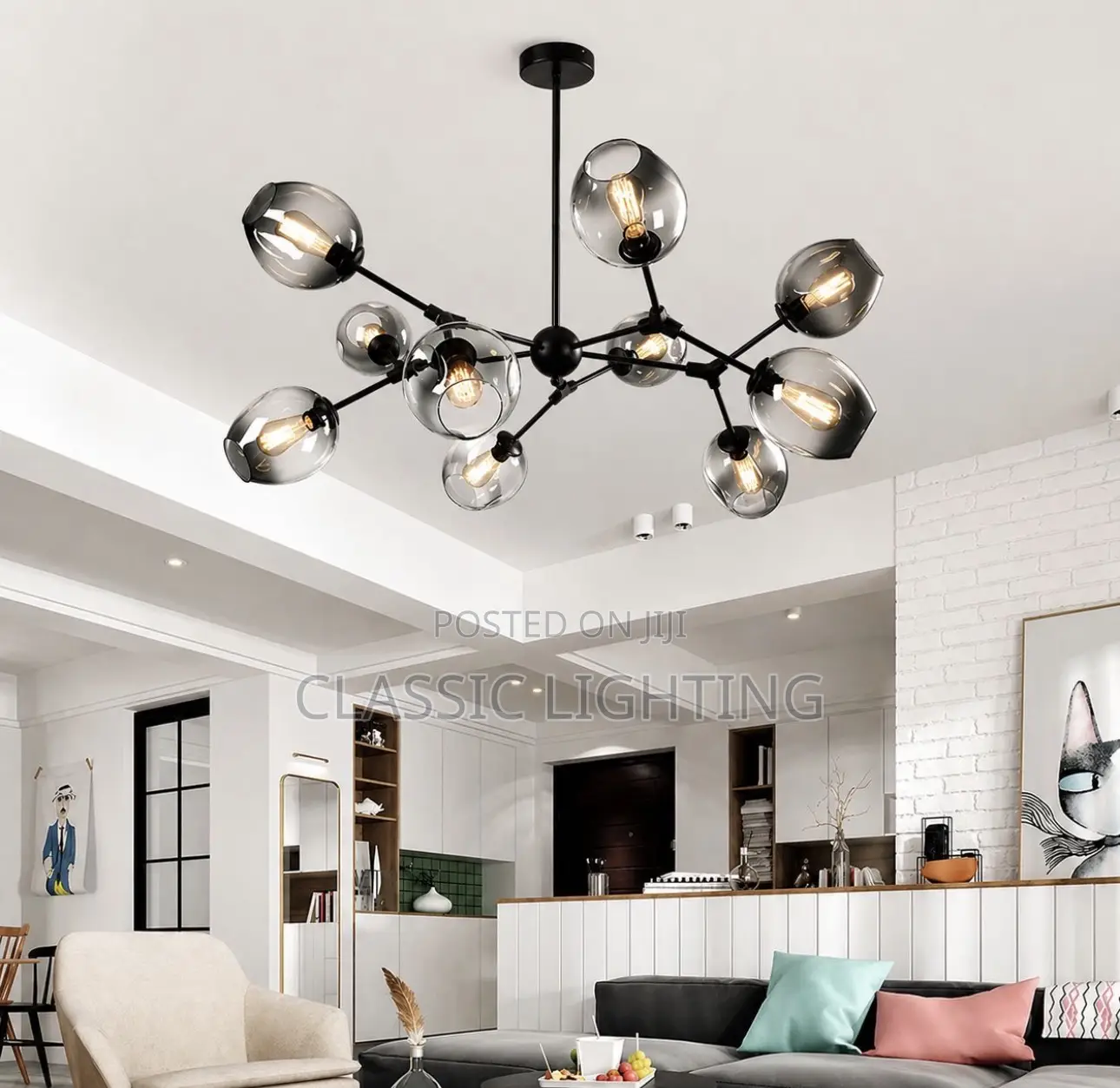 Modern Iron Chandelier Room Bedroom Tree Branch Chandelier Light