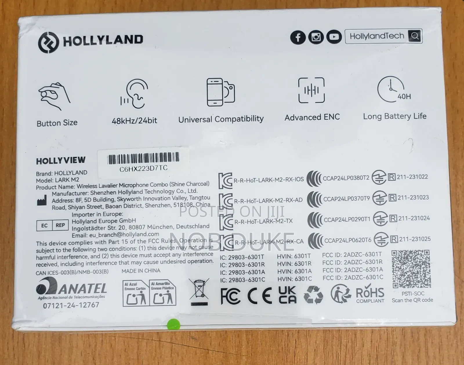 Hollyland LARK M2 DUO 2-Person Wireless Combo Microphone System.