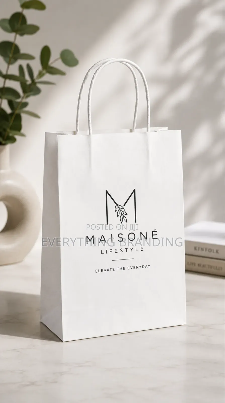 A5 White Kraft Paper Bag for Shopping, Gifts Packaging – 100pcs