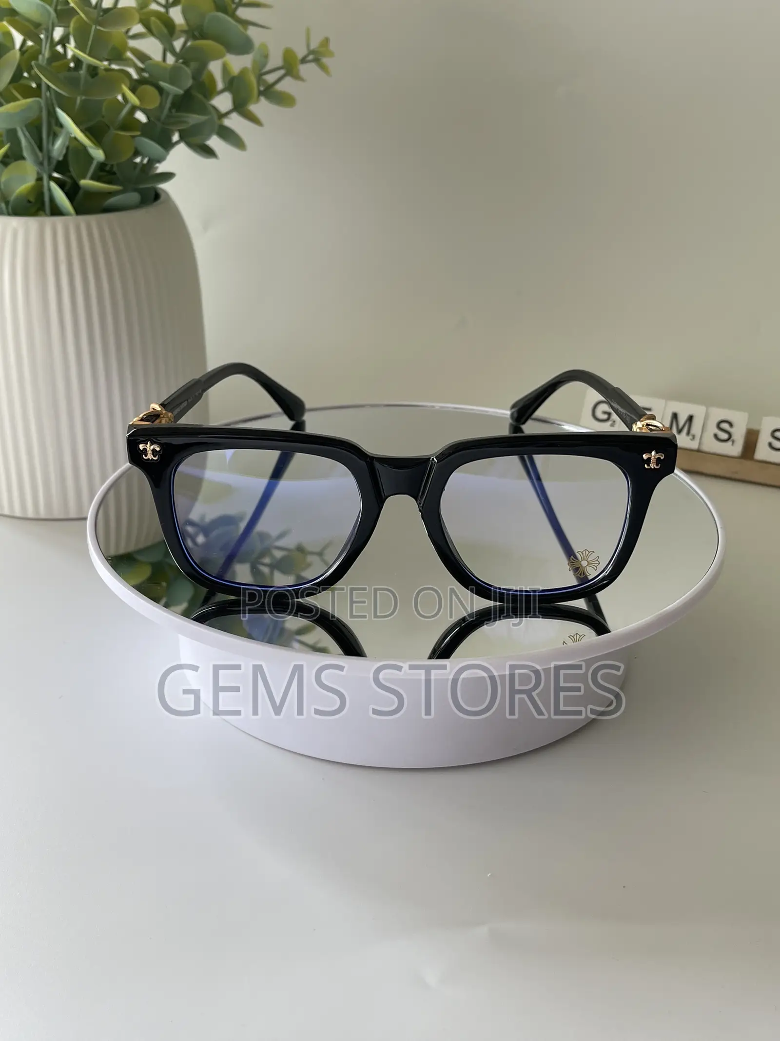 Chrome Heart Blue-Light Blocking Glass With Tortoiseshell Frame