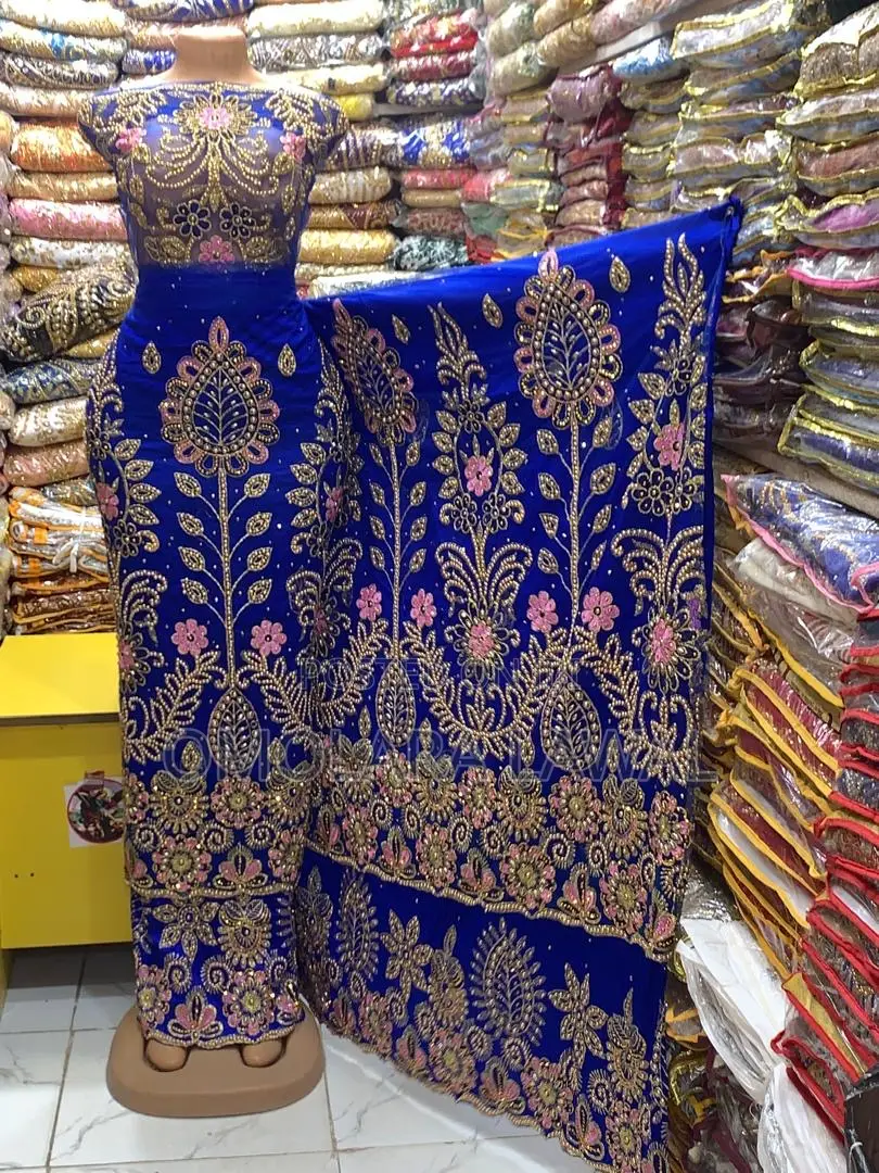 Net on Rawsilk Indian George With Contrast Colour