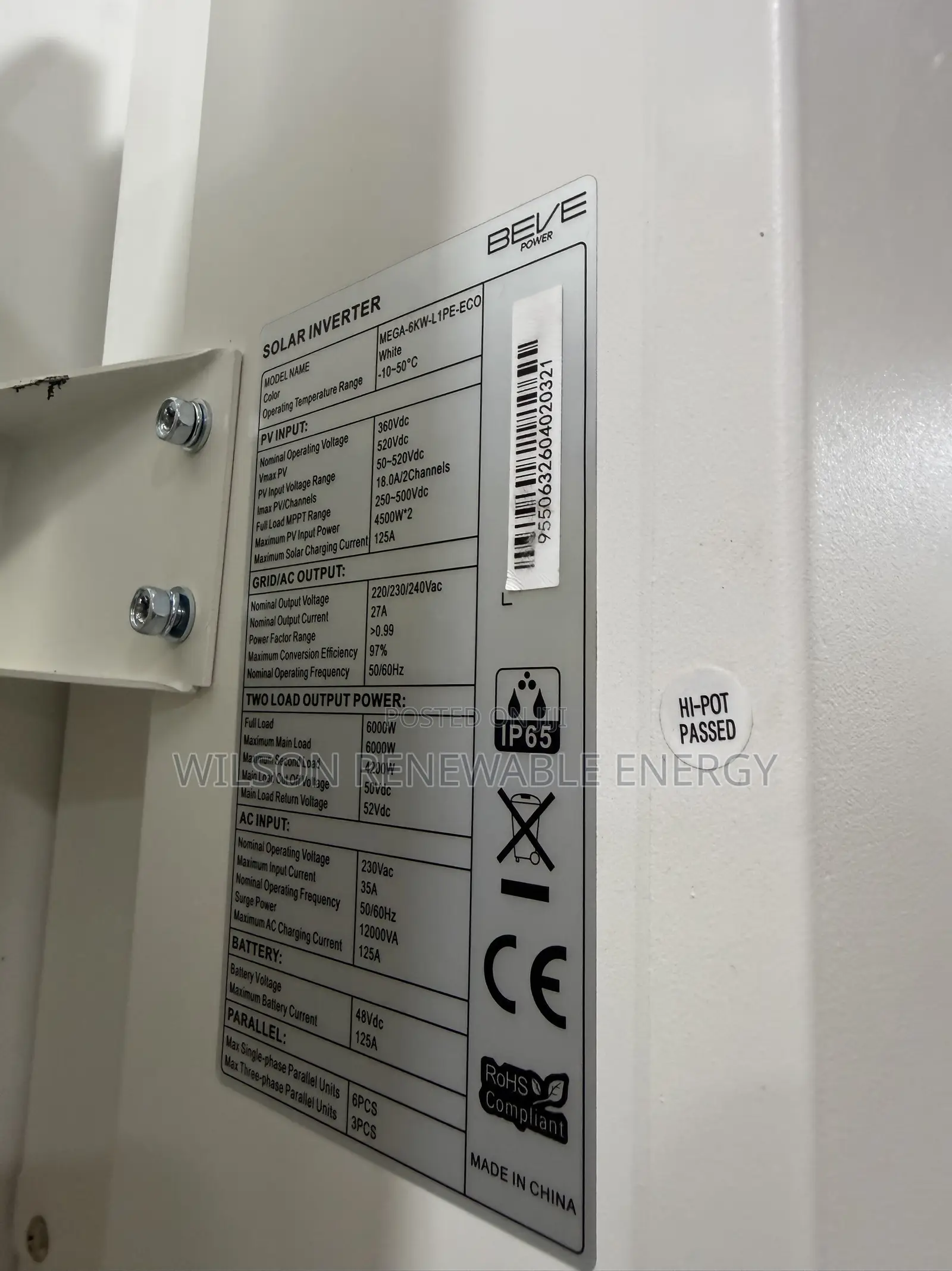 6kw Beve Hybrid Inverter