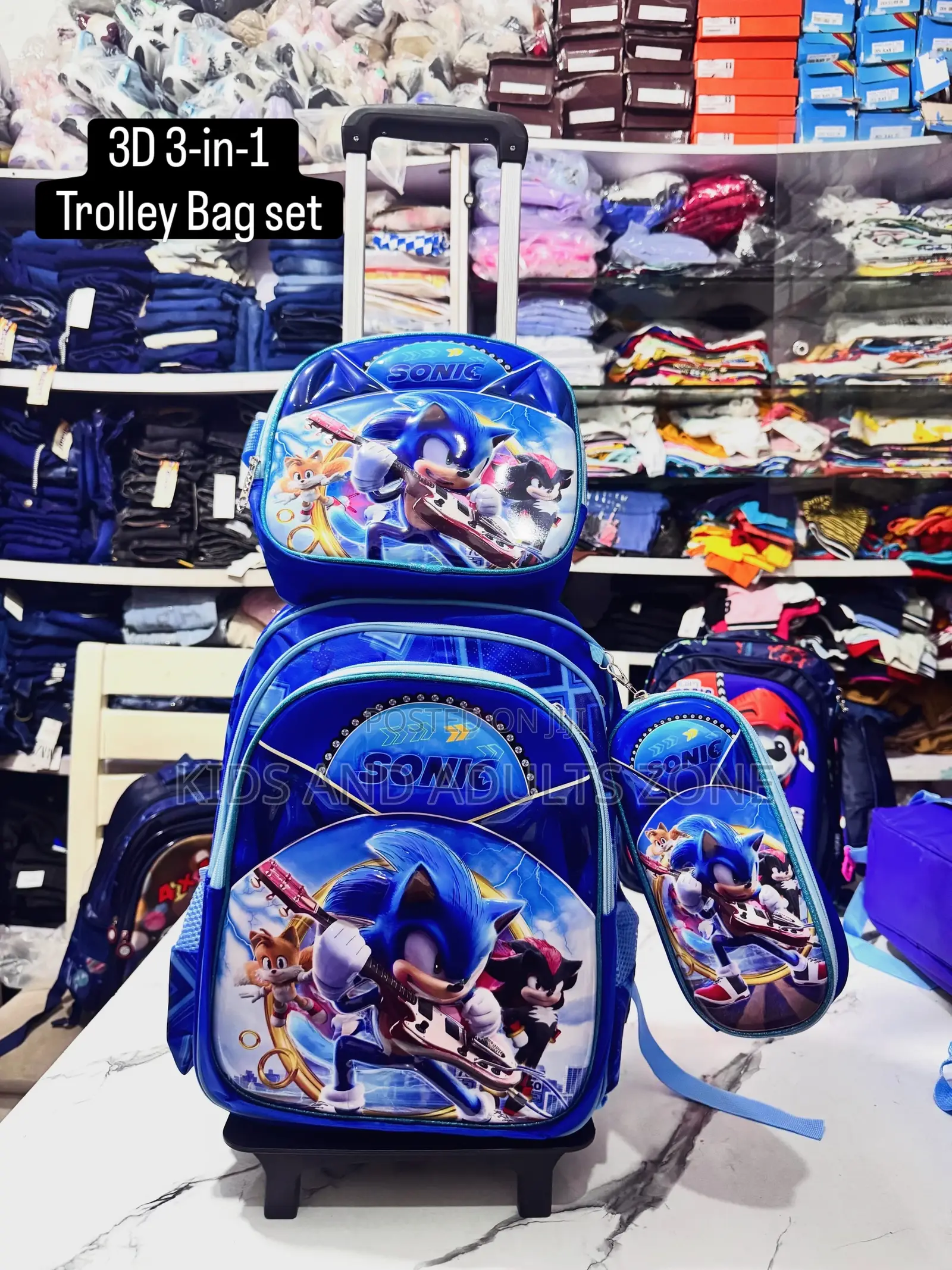 3-in-1 Trolley School Bag Set