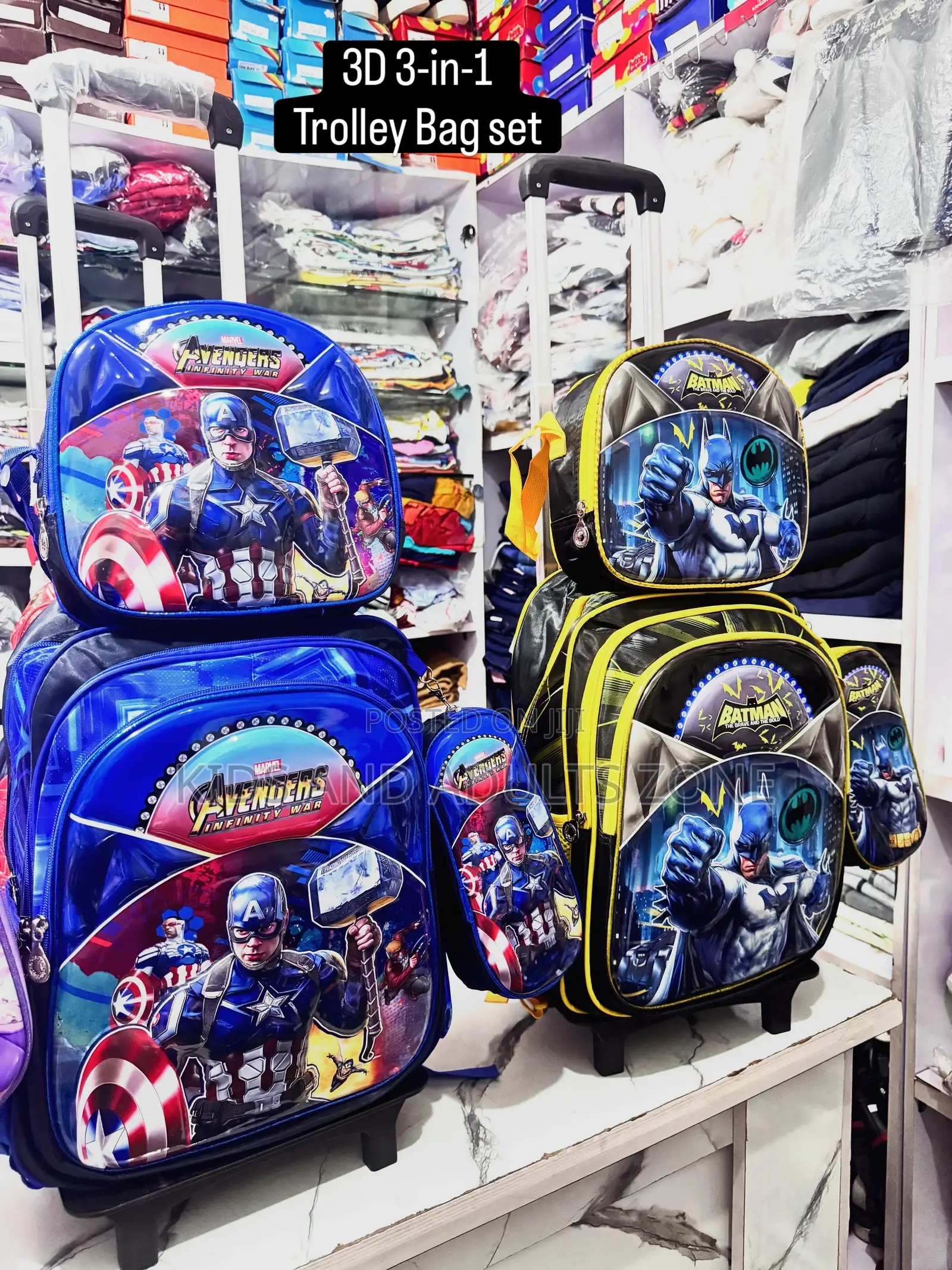 3-in-1 Trolley School Bag Set