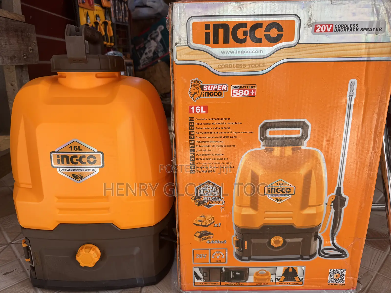 16L 20v Ingco Knapsack Sprayer Machine
