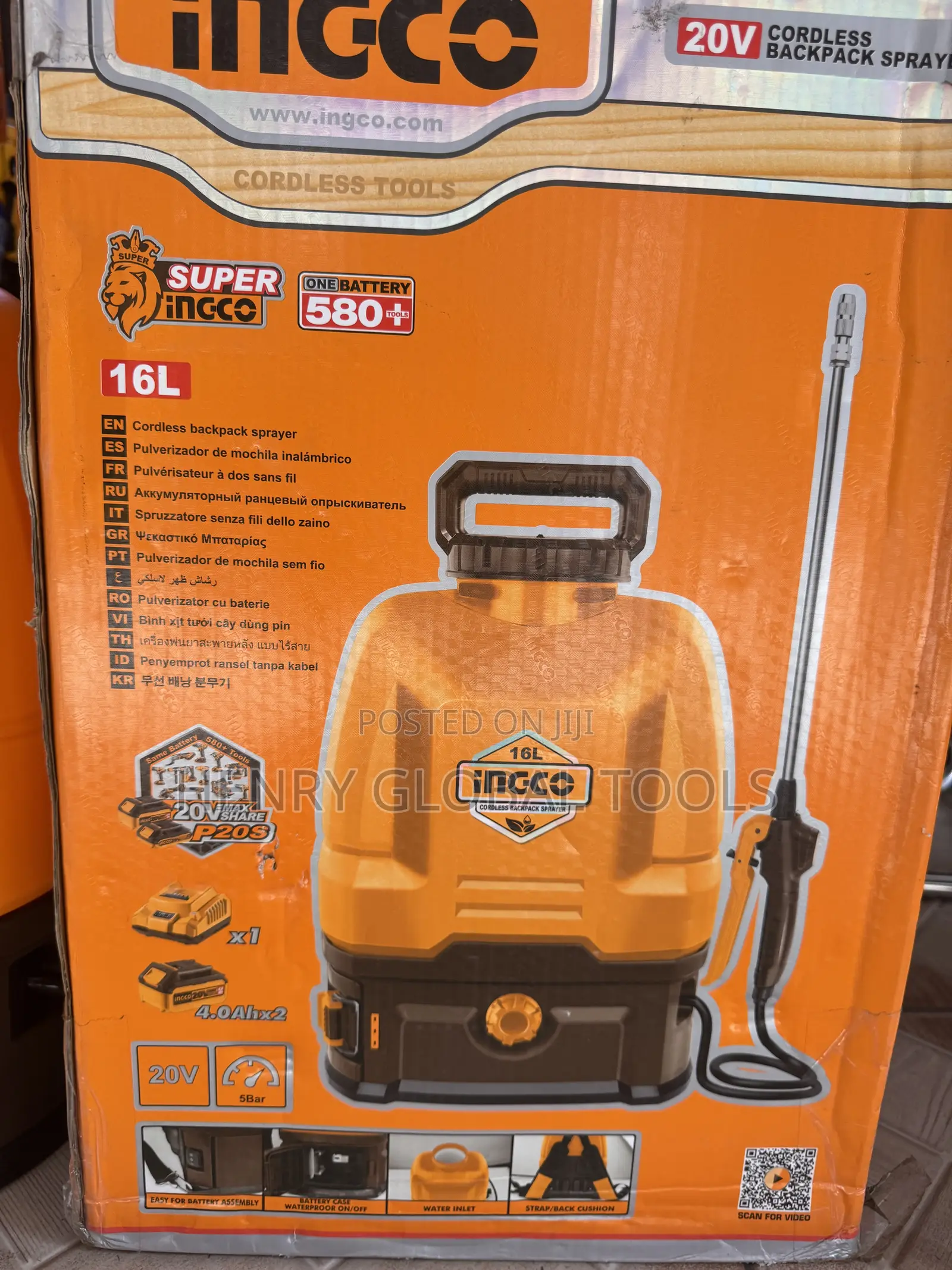 16L 20v Ingco Knapsack Sprayer Machine