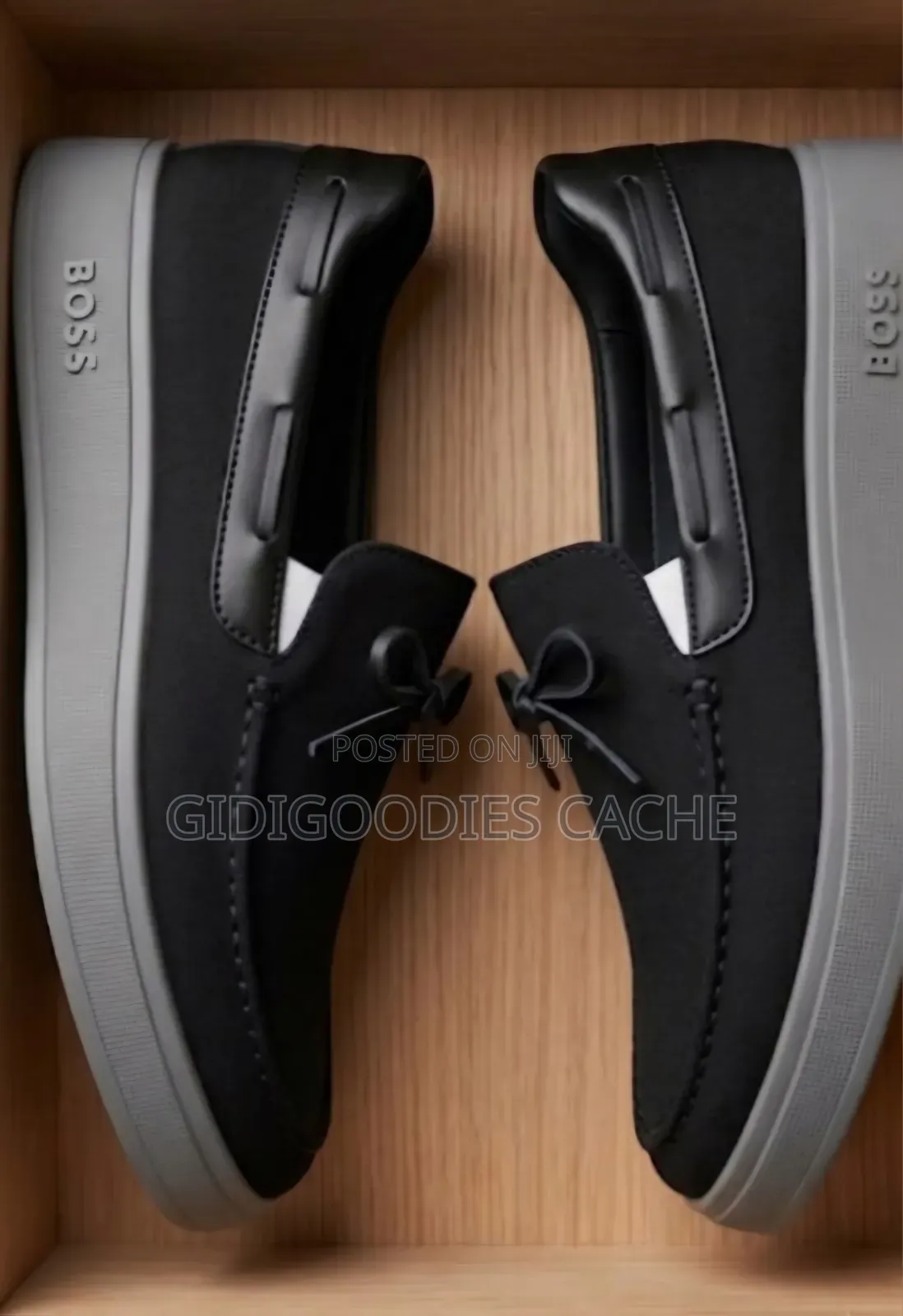 Men’s Boss Gray Sole Loafers in Blue/Black/Green