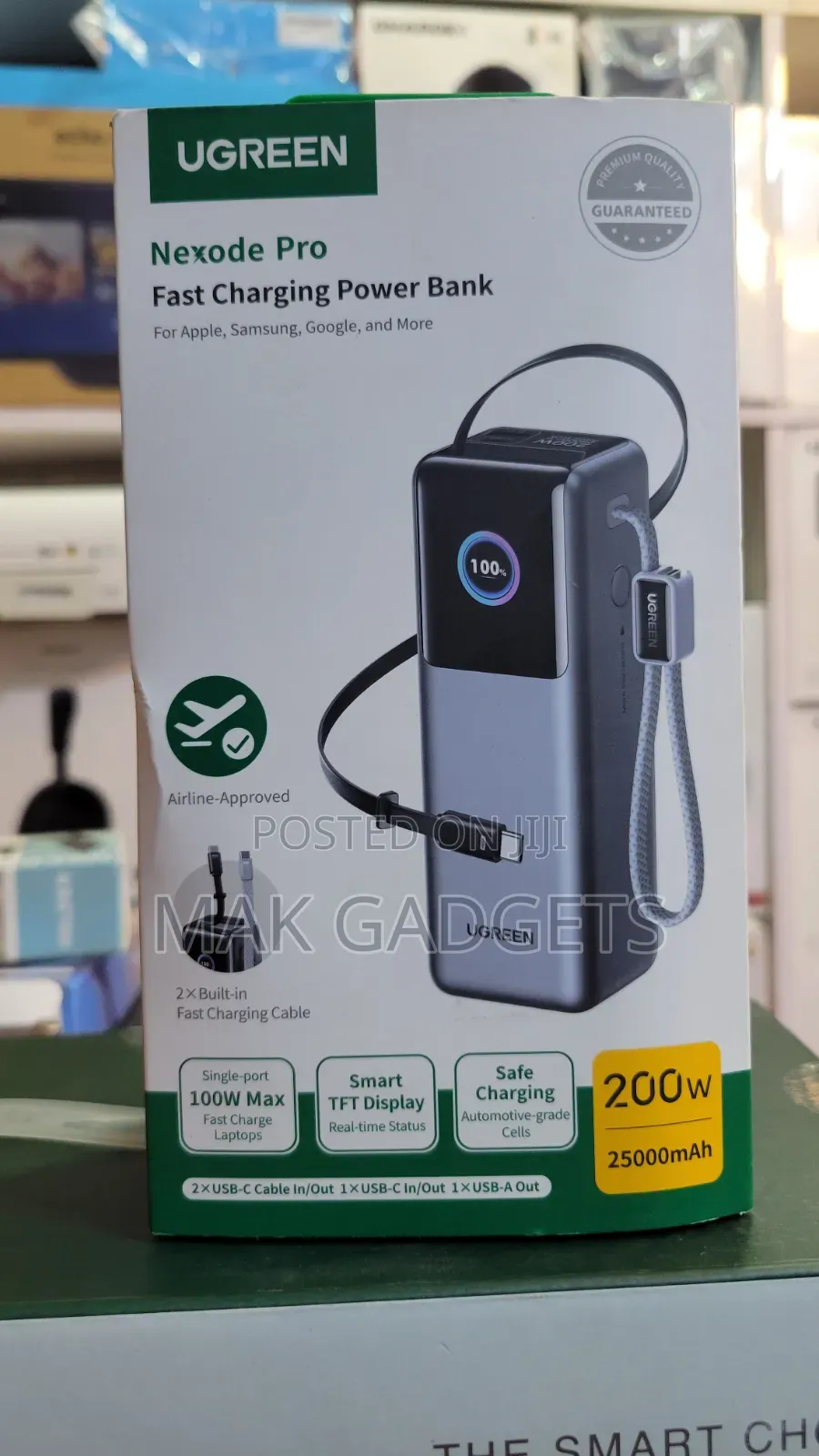 Ugreen Nexode Power Bank 25000mAh 200W Laptop Portable Charger