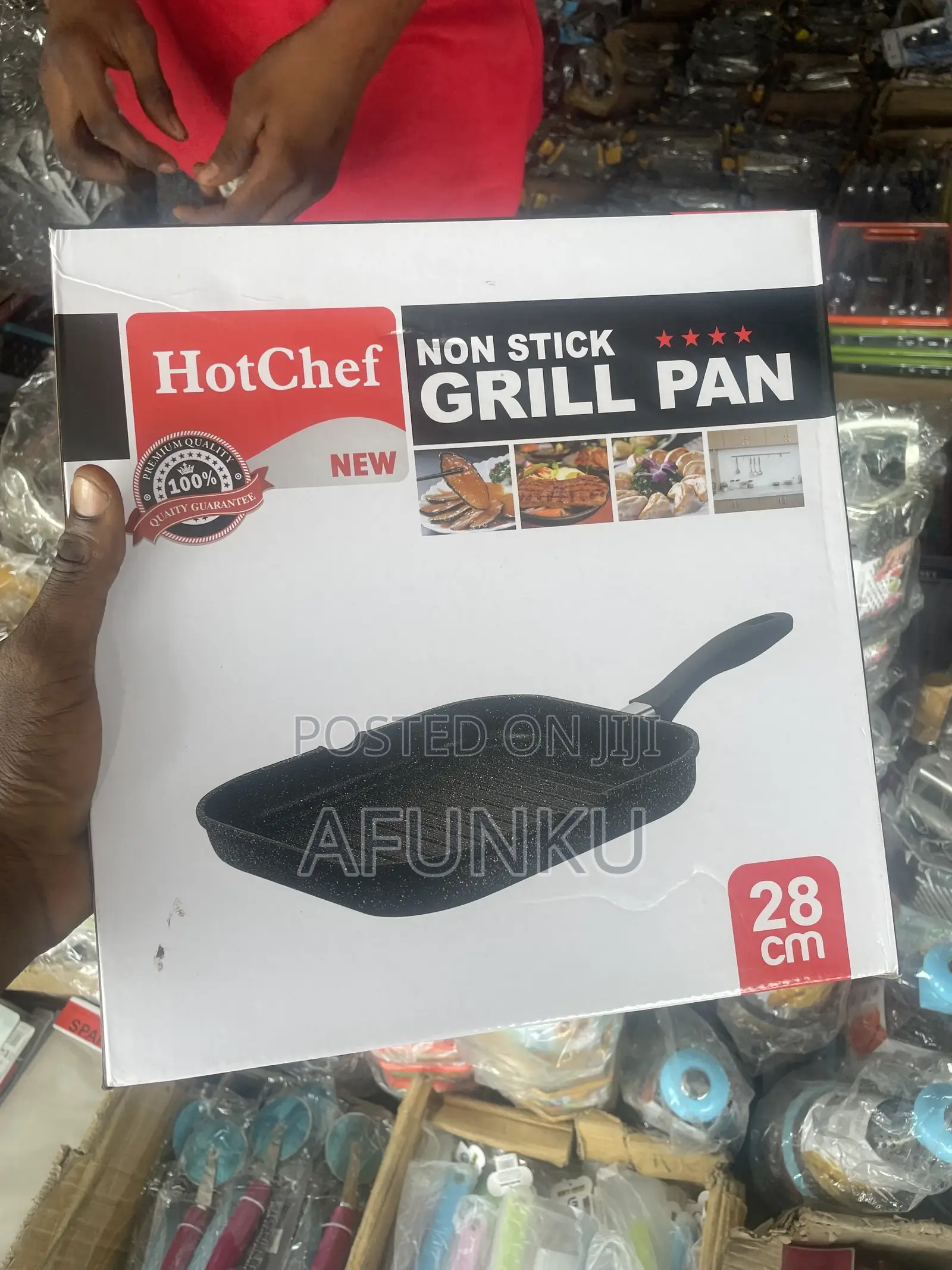 Quality Nonstick Induction Bottom Grill Fry Pan 28cm.