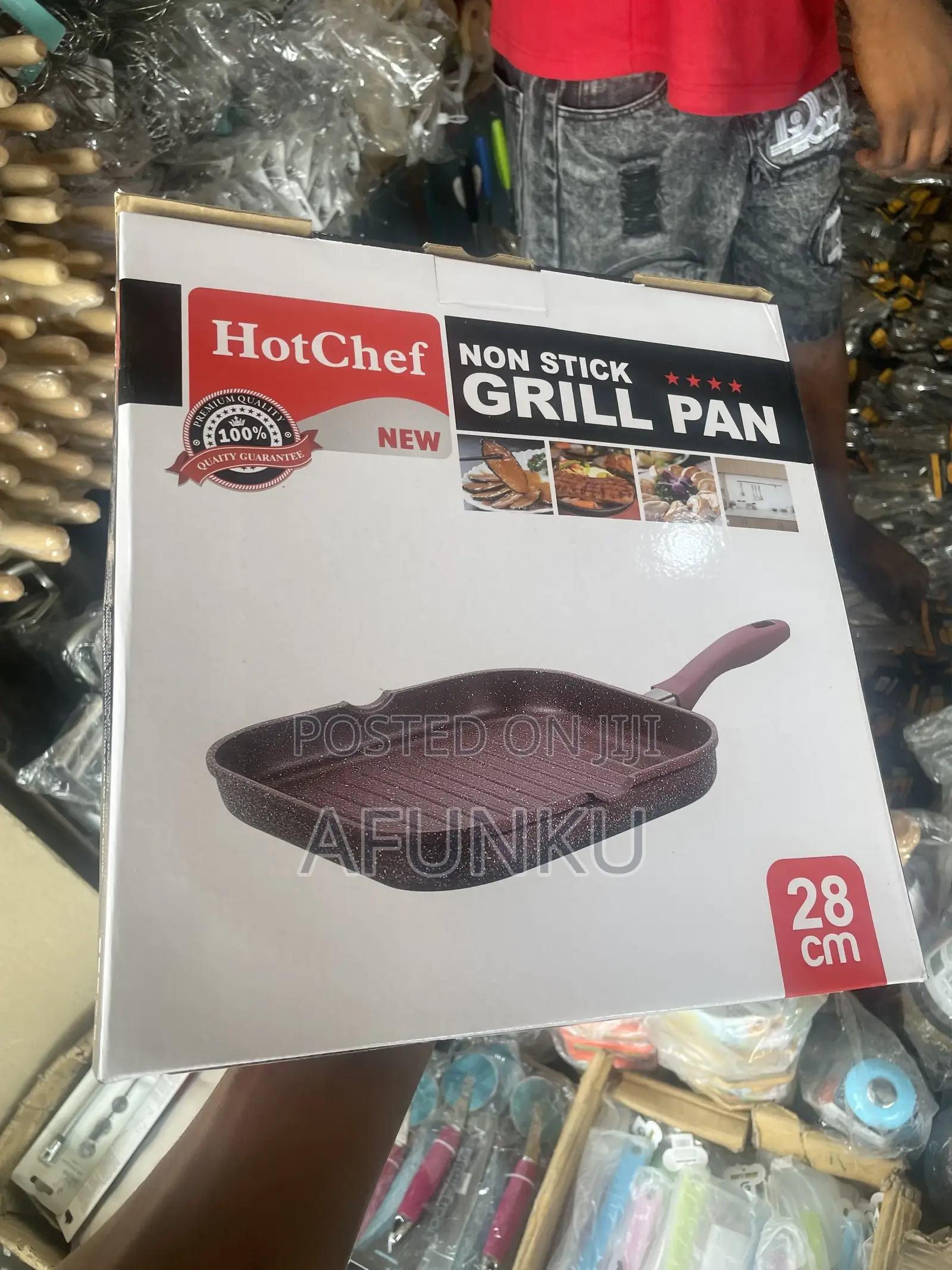 Quality Nonstick Induction Bottom Grill Fry Pan 28cm.