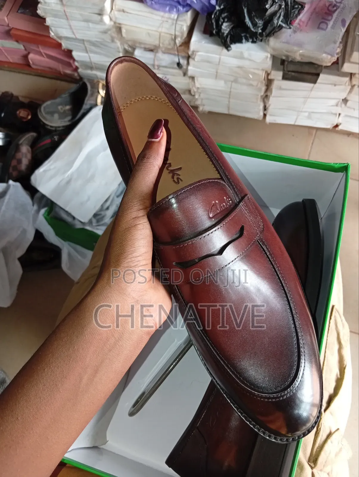 Brown Clarks Mens Cooperate Shoes