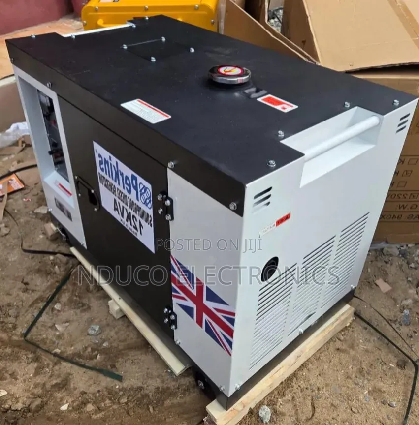 Original Perkins 12KVA Soundproof Generator Copper