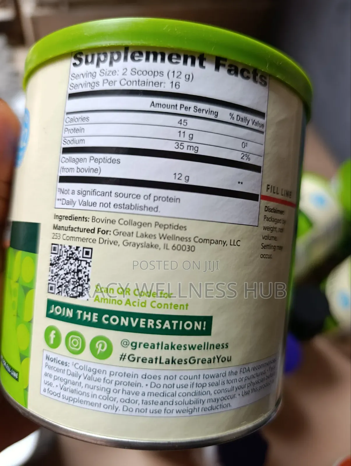 Great Lake Quick Dissolve Collagen Peptides