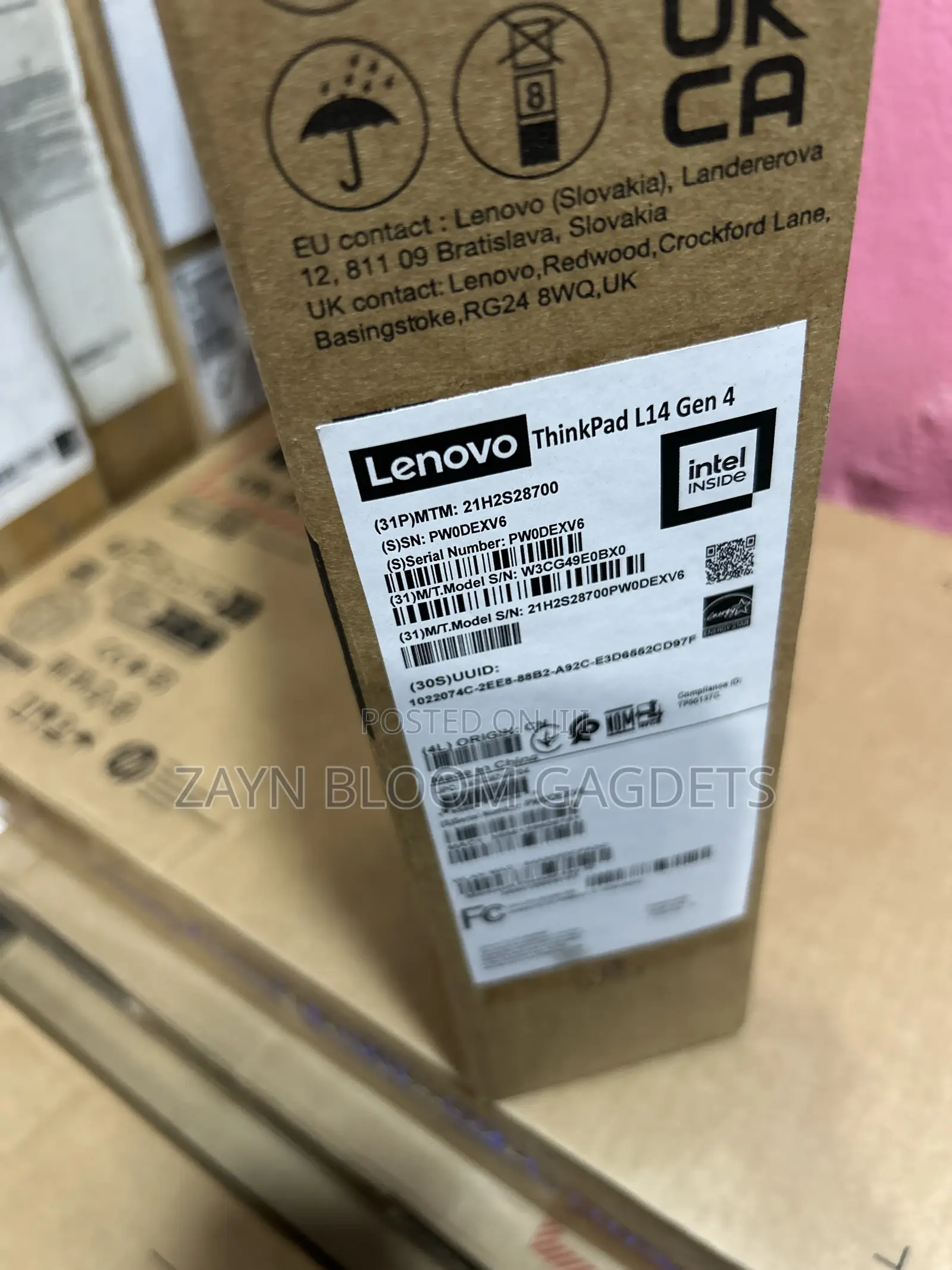 New Laptop Lenovo L14 G1 16GB Intel Core Ultra 5 SSD 512GB