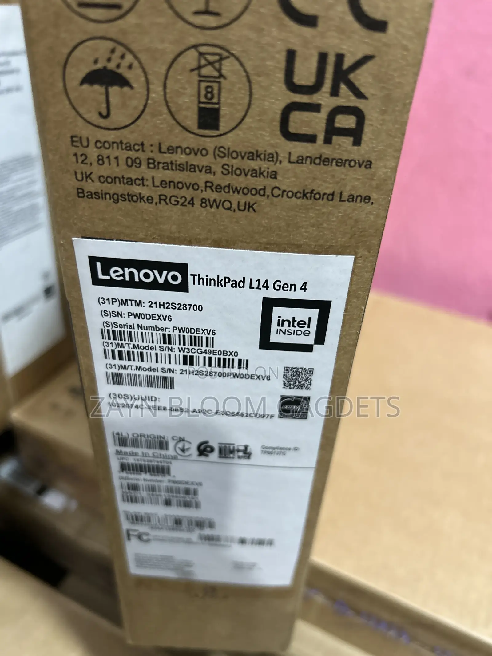 New Laptop Lenovo L14 G1 16GB Intel Core Ultra 5 SSD 512GB