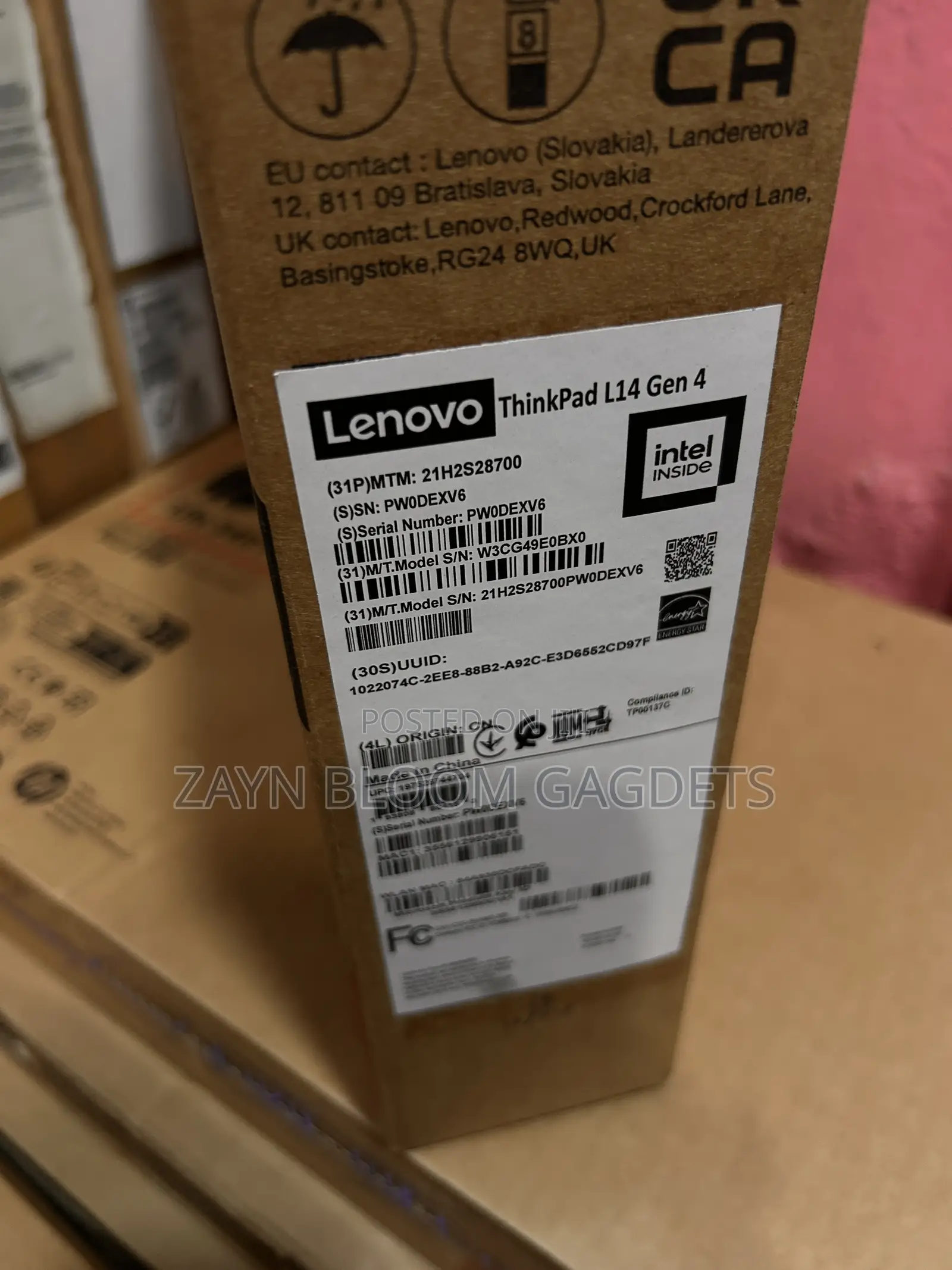 New Laptop Lenovo L14 G1 16GB Intel Core Ultra 5 SSD 512GB