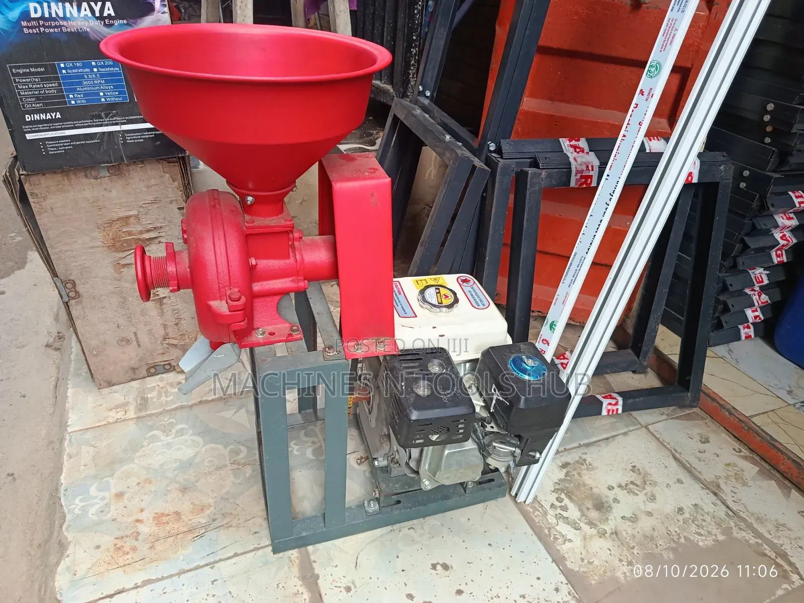 Wet and Dry Grinding Mill With Petrol Engine
