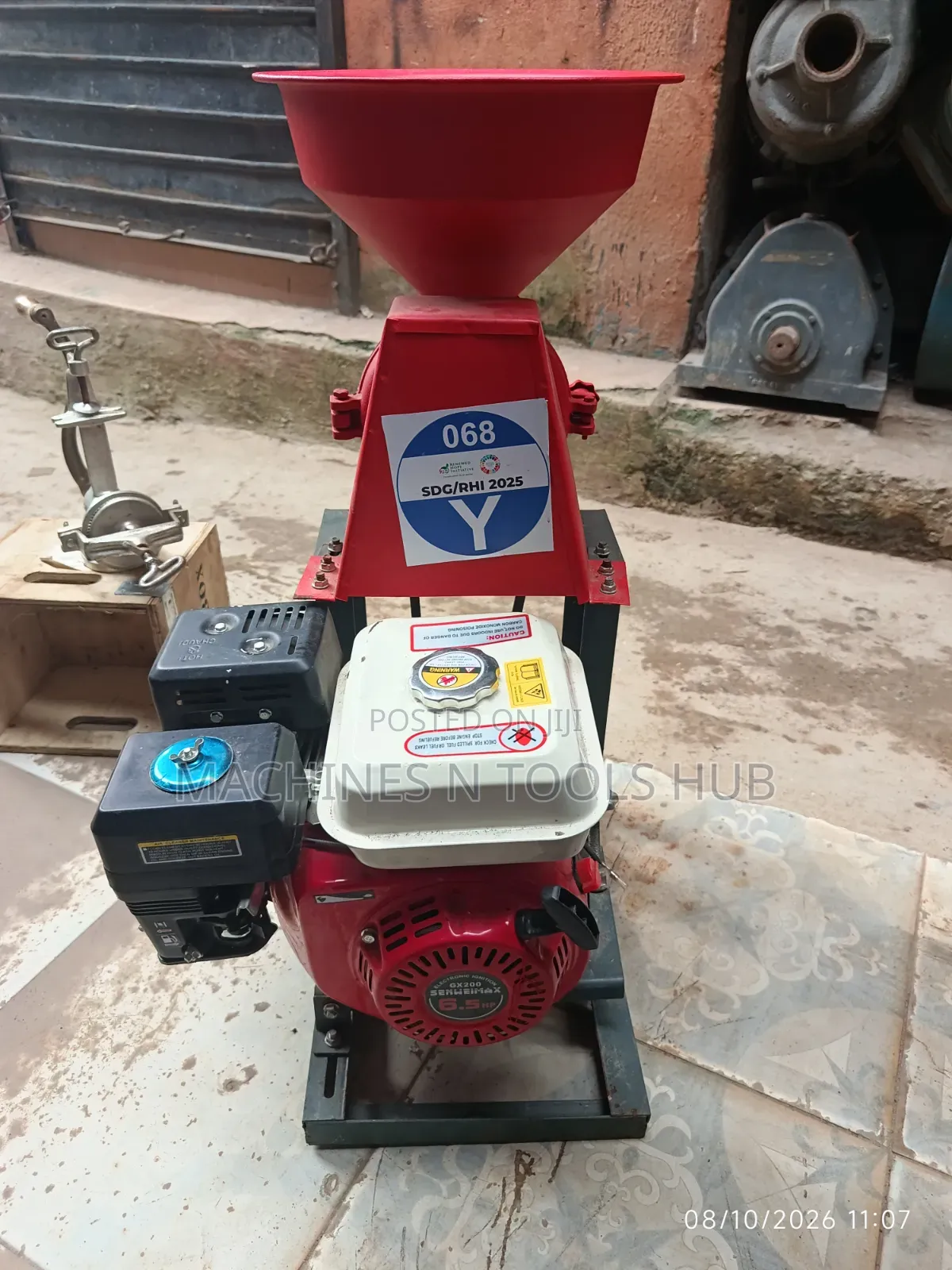 Wet and Dry Grinding Mill With Petrol Engine