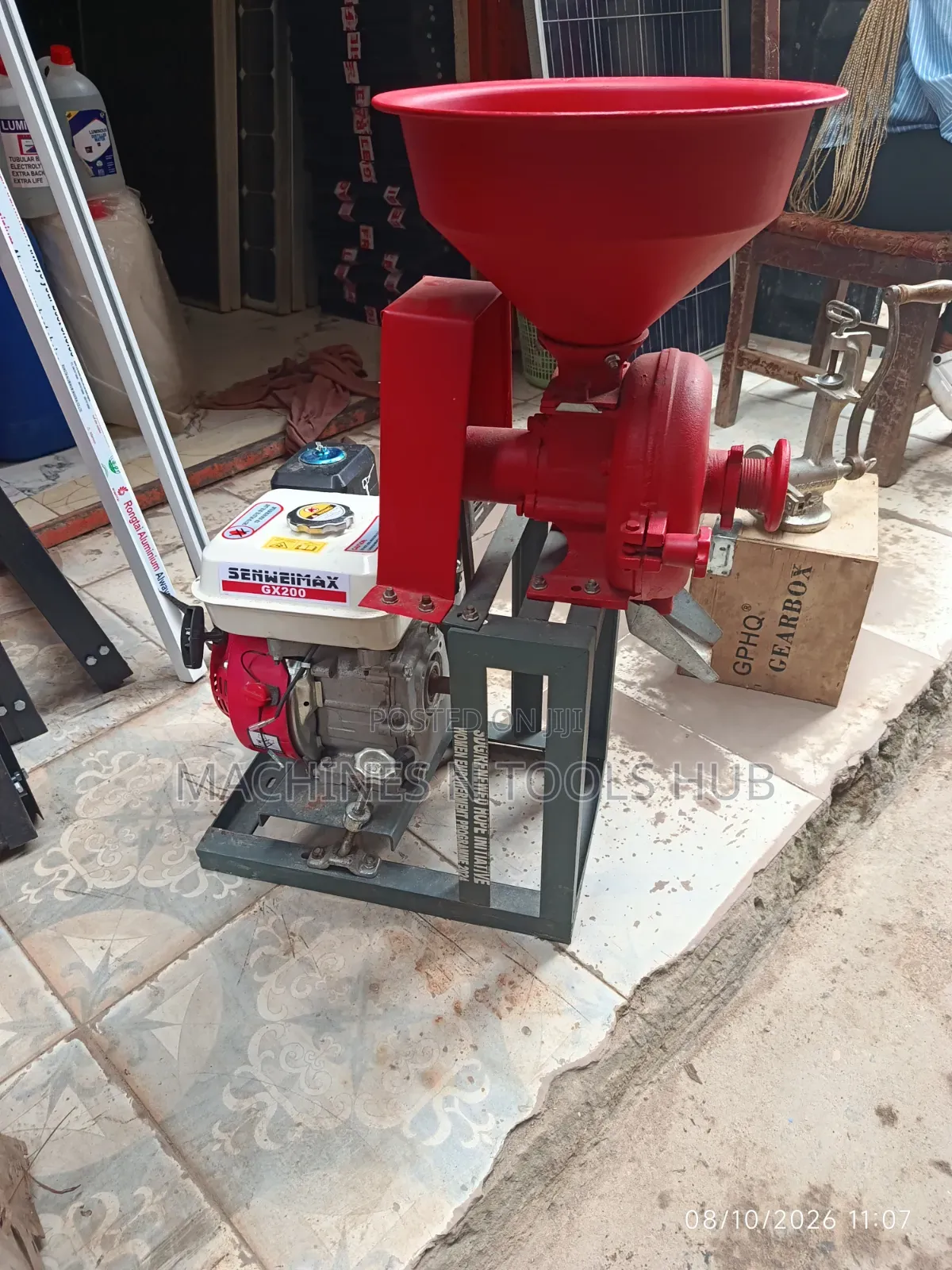 Wet and Dry Grinding Mill With Petrol Engine