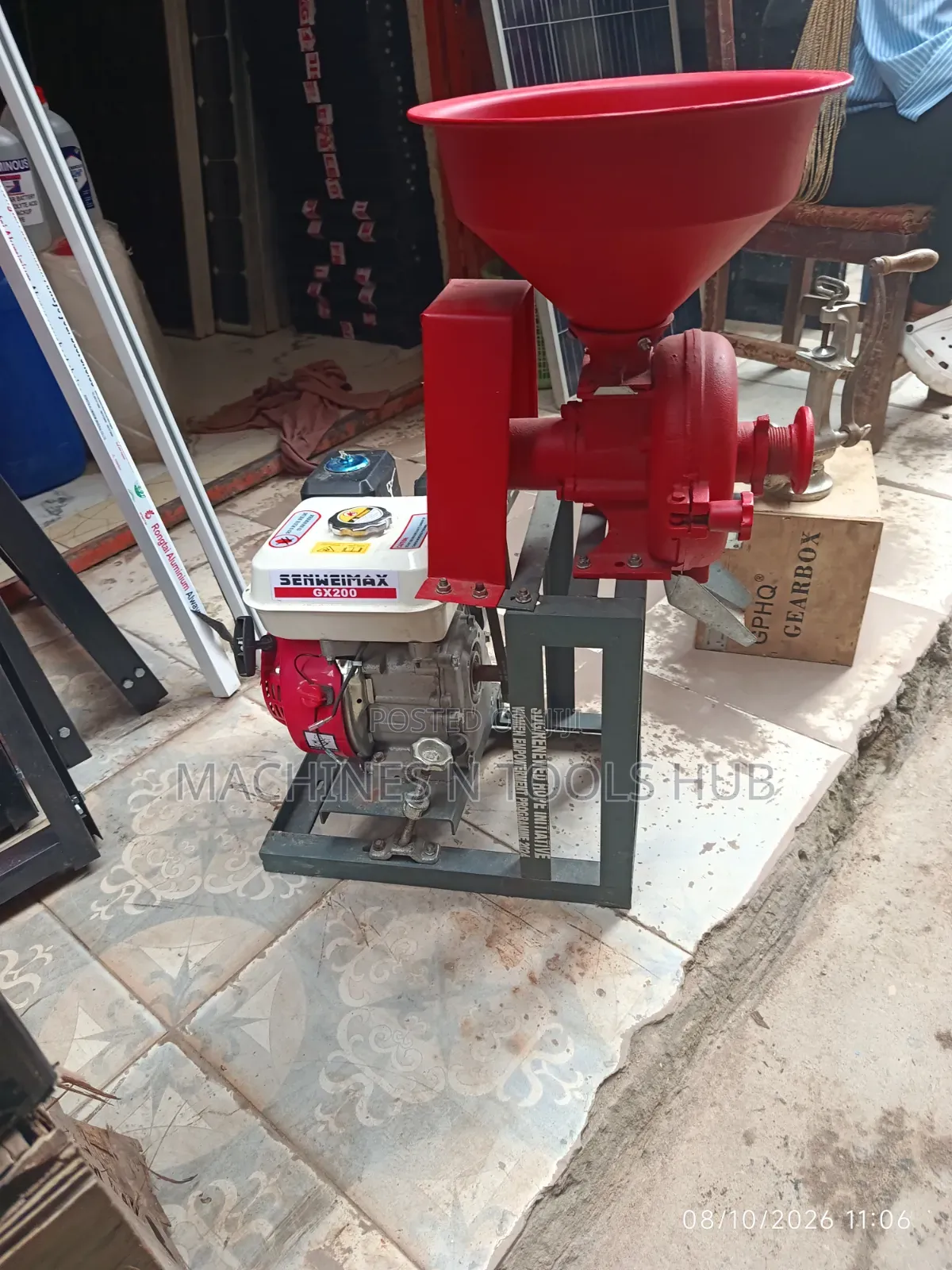 Wet and Dry Grinding Mill With Petrol Engine